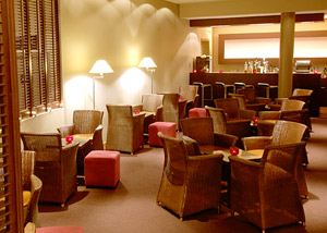 The hotel bar