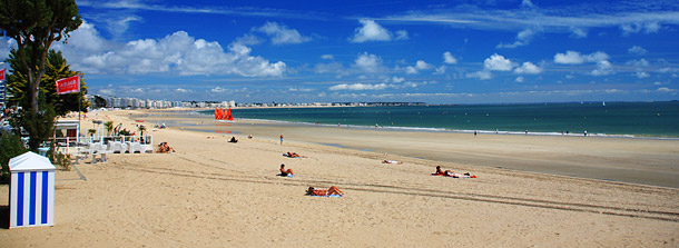 The huge sandy beach at La Baule