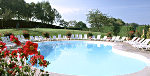 The outdoor (heated) pool