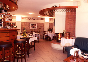 The bar and restaurant.