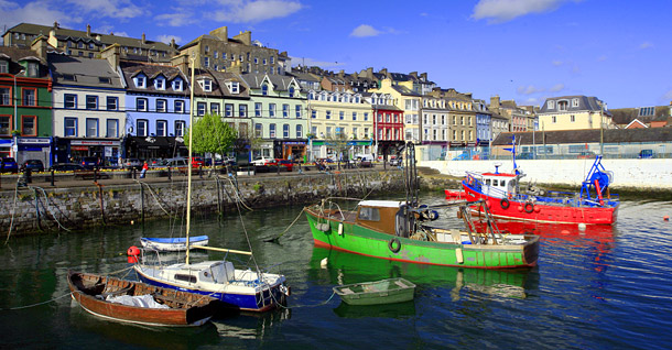 Fishing smacks at rest in Cobh's pretty harbour