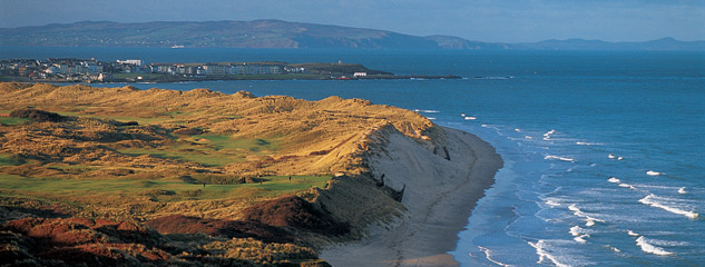 Royal Portrush GC and town