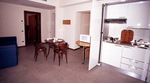 A typical apartment sitting/dining room 