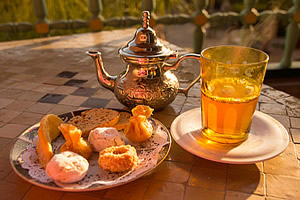 Moroccan tea and pastries