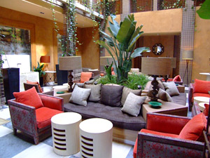 The stylish lobby