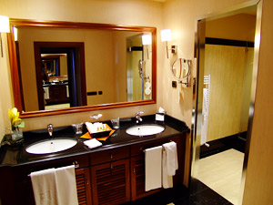 The luxurious bathrooms
