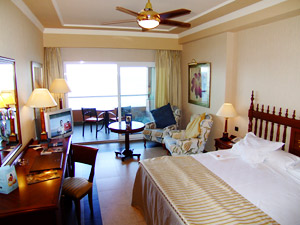 The roomy bedrooms