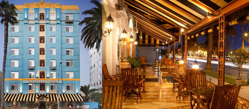The Georgian Hotel om teh seafront in Santa Monica