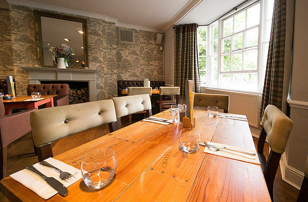 Pub dining room in the Cotswolds