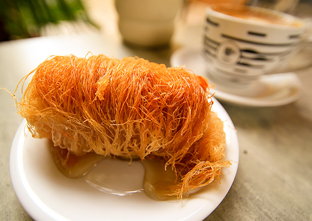 Greek Baklava and coffee