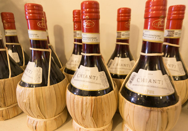 Chianti bottles